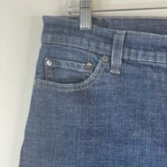 Levis Perfectly Slimming Jeans 16 M High Rise Boot Cut Stretch Medium Wash - Picture 9 of 11